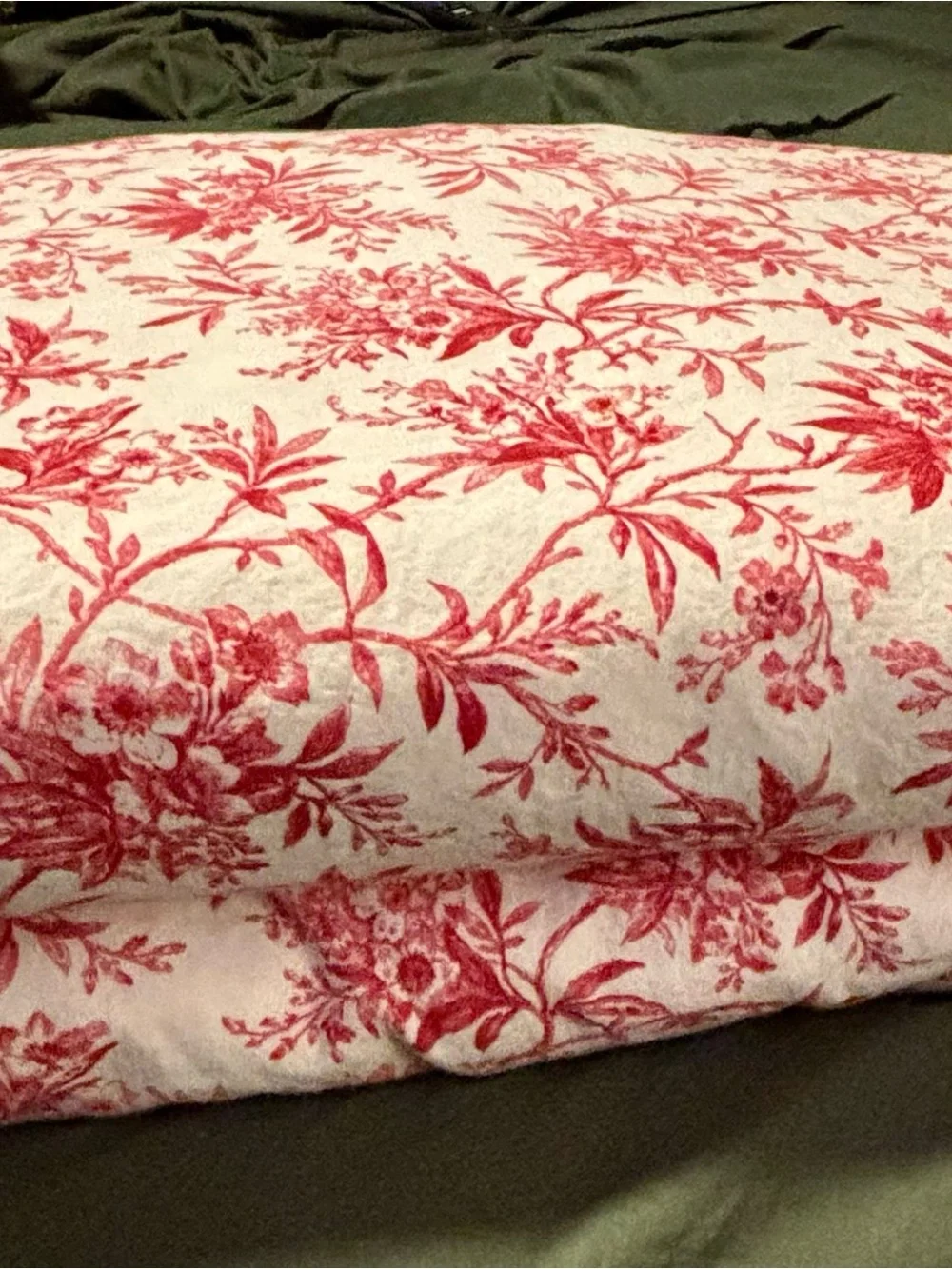 Laura Ashley Red & White Toile 100% Cotton California King Sheet Set